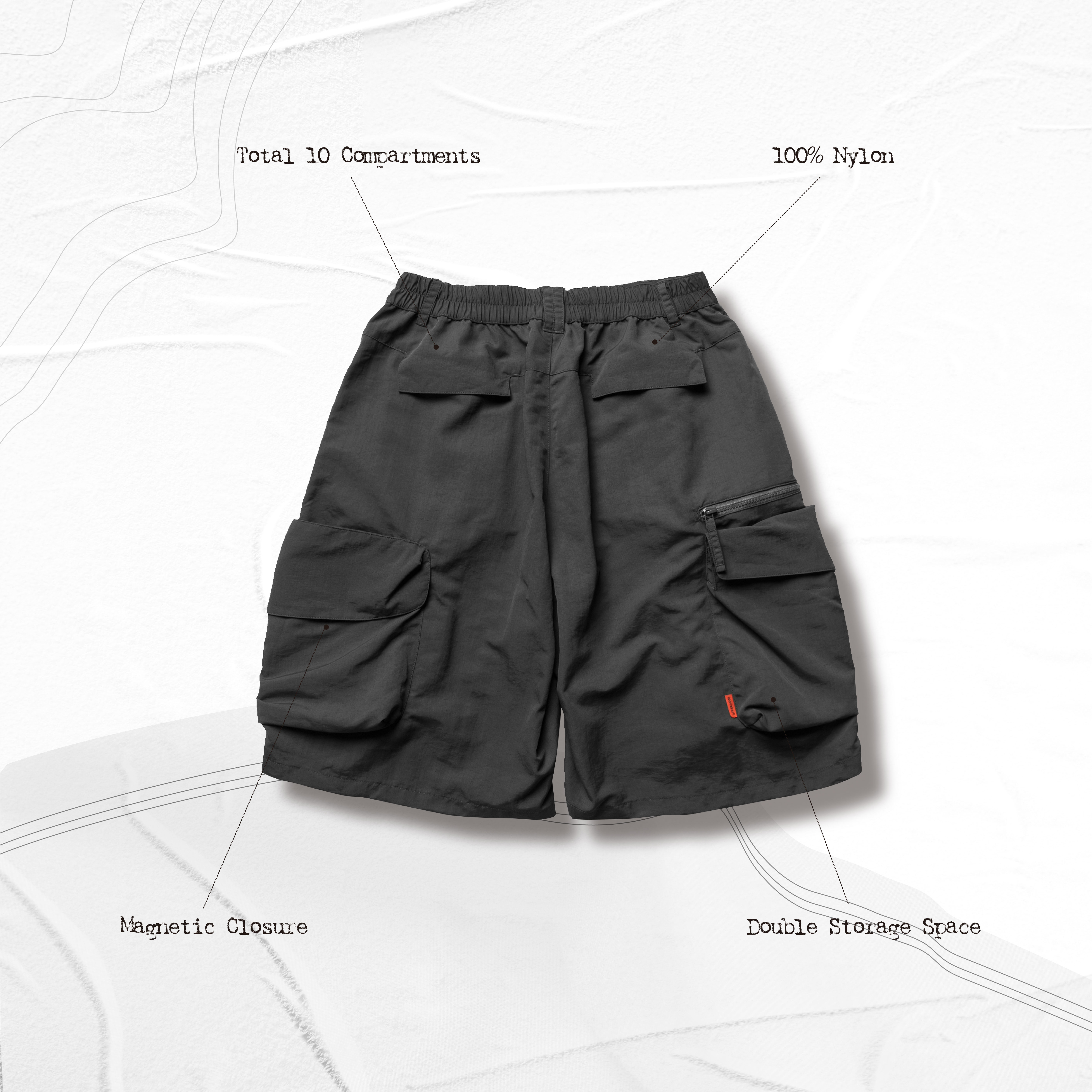 DP-2 Multi-pocket Utility shorts - D-Gray