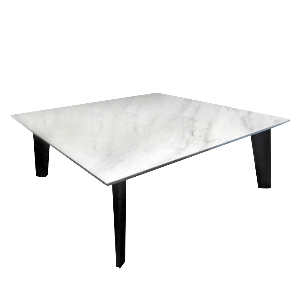 普二爵士白天然石大方几