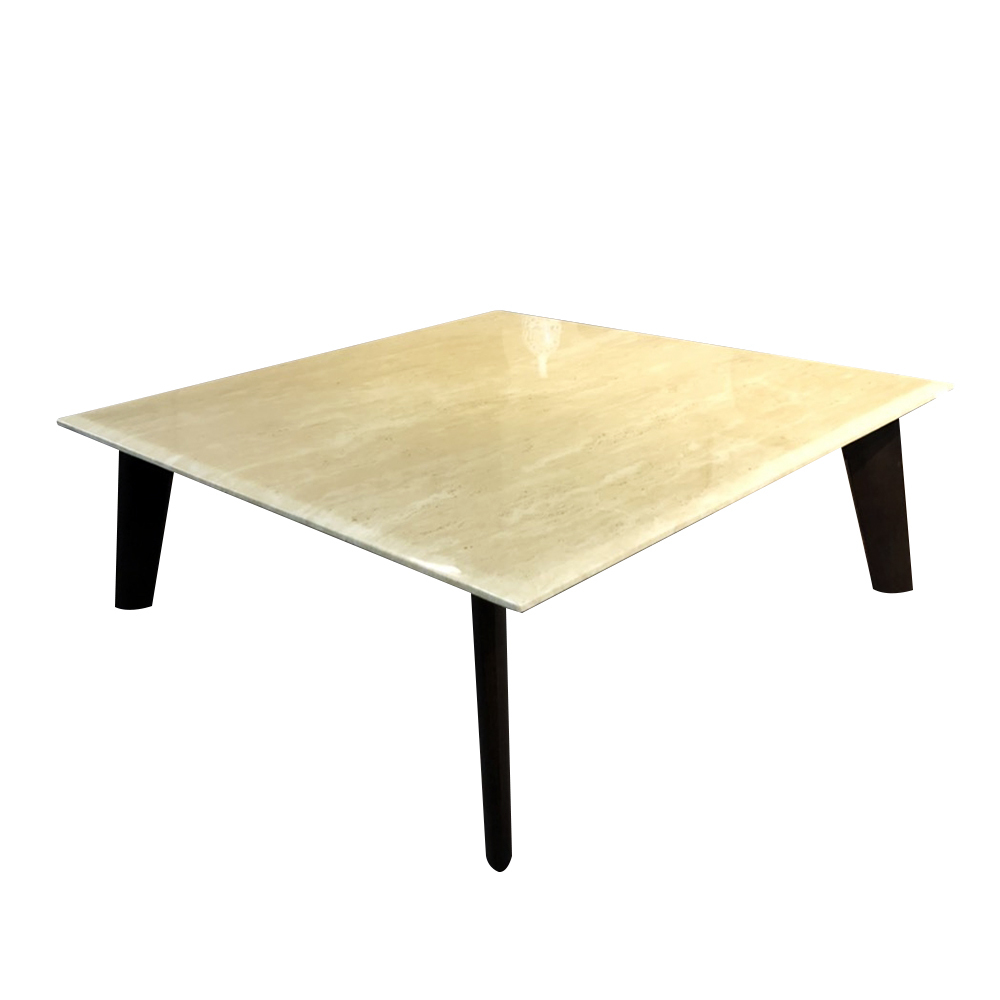 普二米白洞天然石大方几