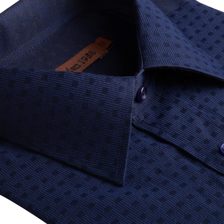 韓版防皺 深藍底黑點點