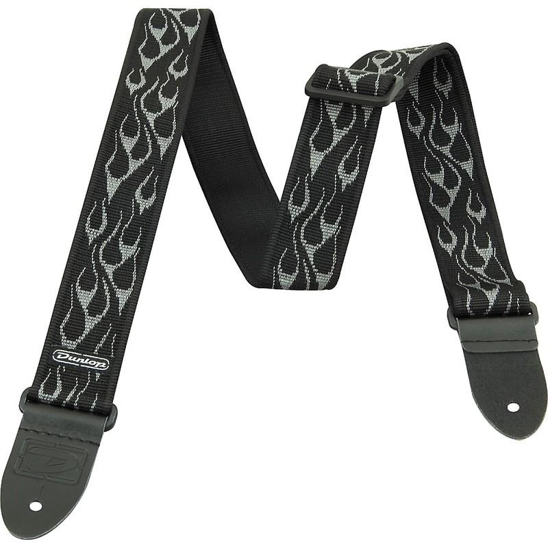 美國Dunlop 吉他背帶 Flambe 灰色火燄 D38-11GY 肩帶