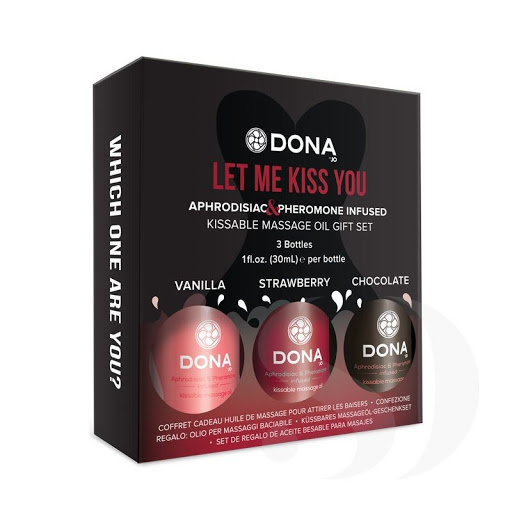 〔美國原裝進口〕DONA 『Kissable Massage Candle』可食用費洛蒙按摩油3件組套裝 (3x30ML)