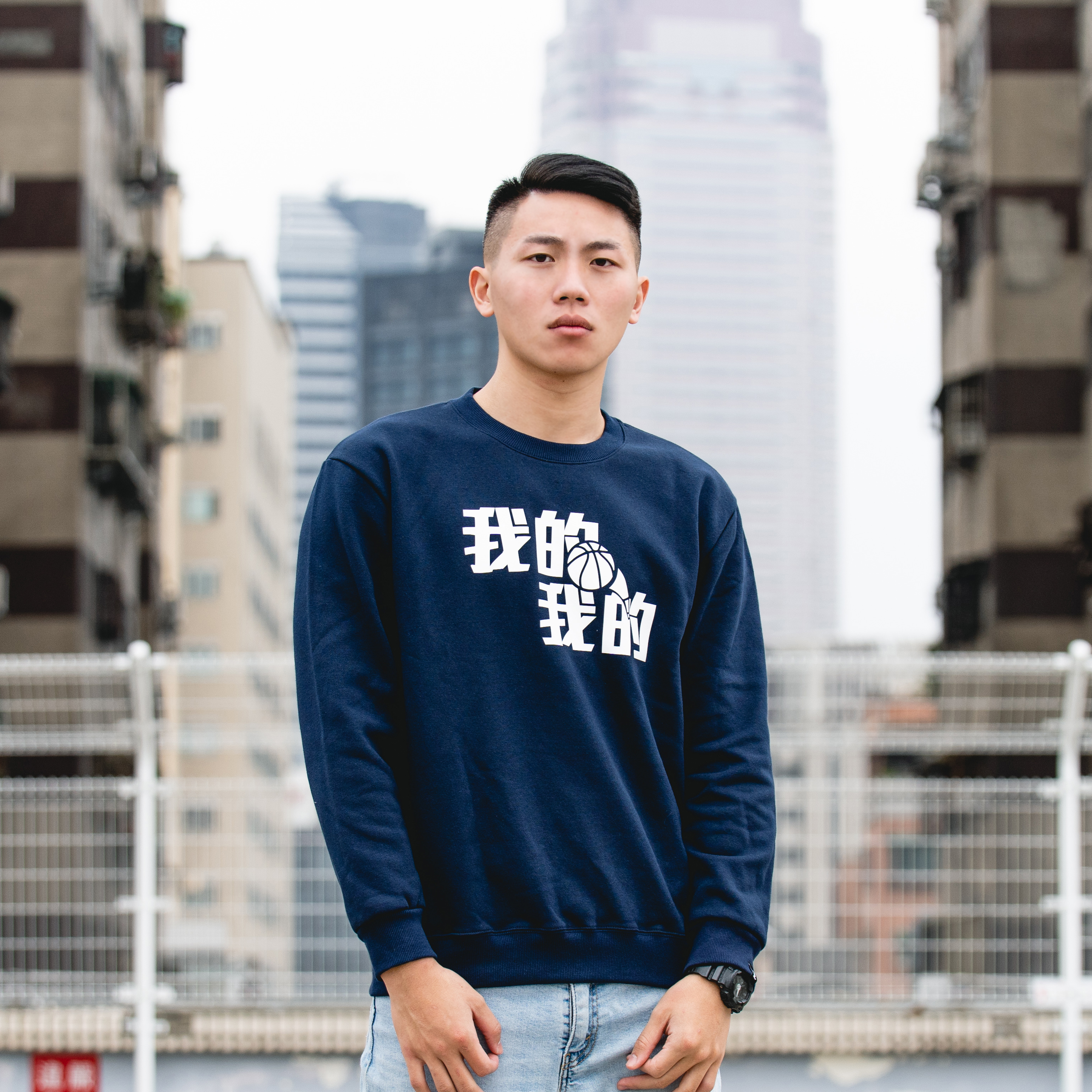 我的我的-無口袋大學T (共2色)