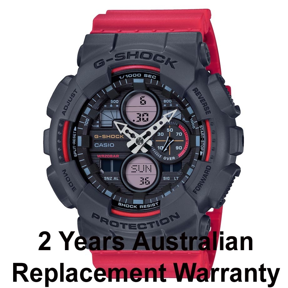 Buy Casio G-Shock GA-140-4A Red x Grey Men Watch