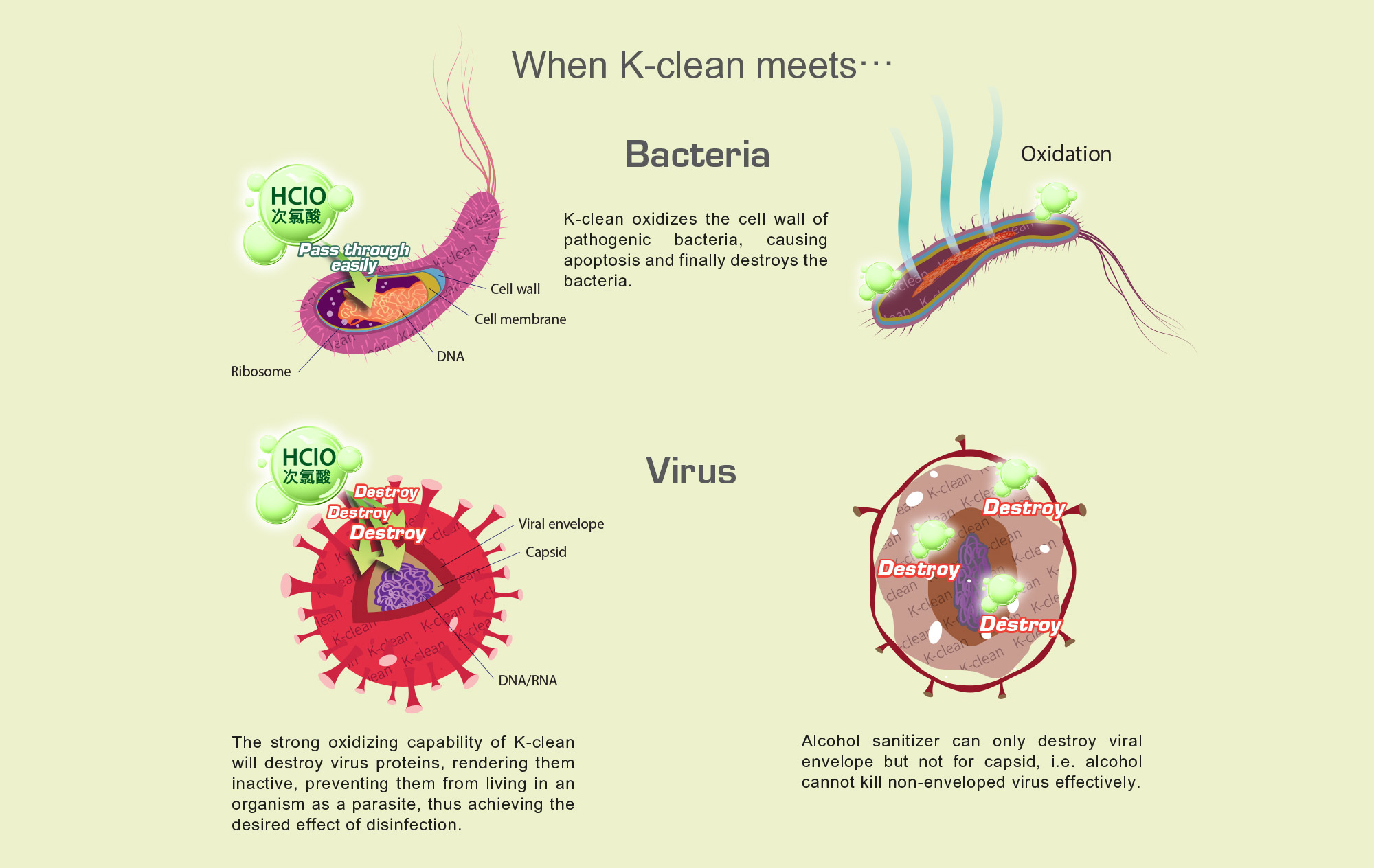 K-clean, Antibacterial, hypochlorous, acid, disinfectant, baby sanitizer