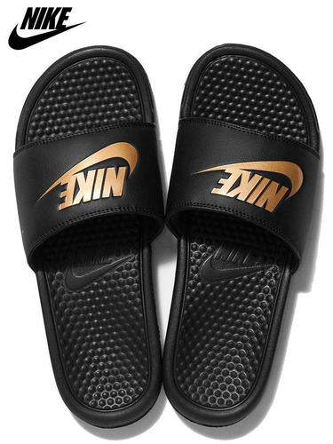 nike benassi gold