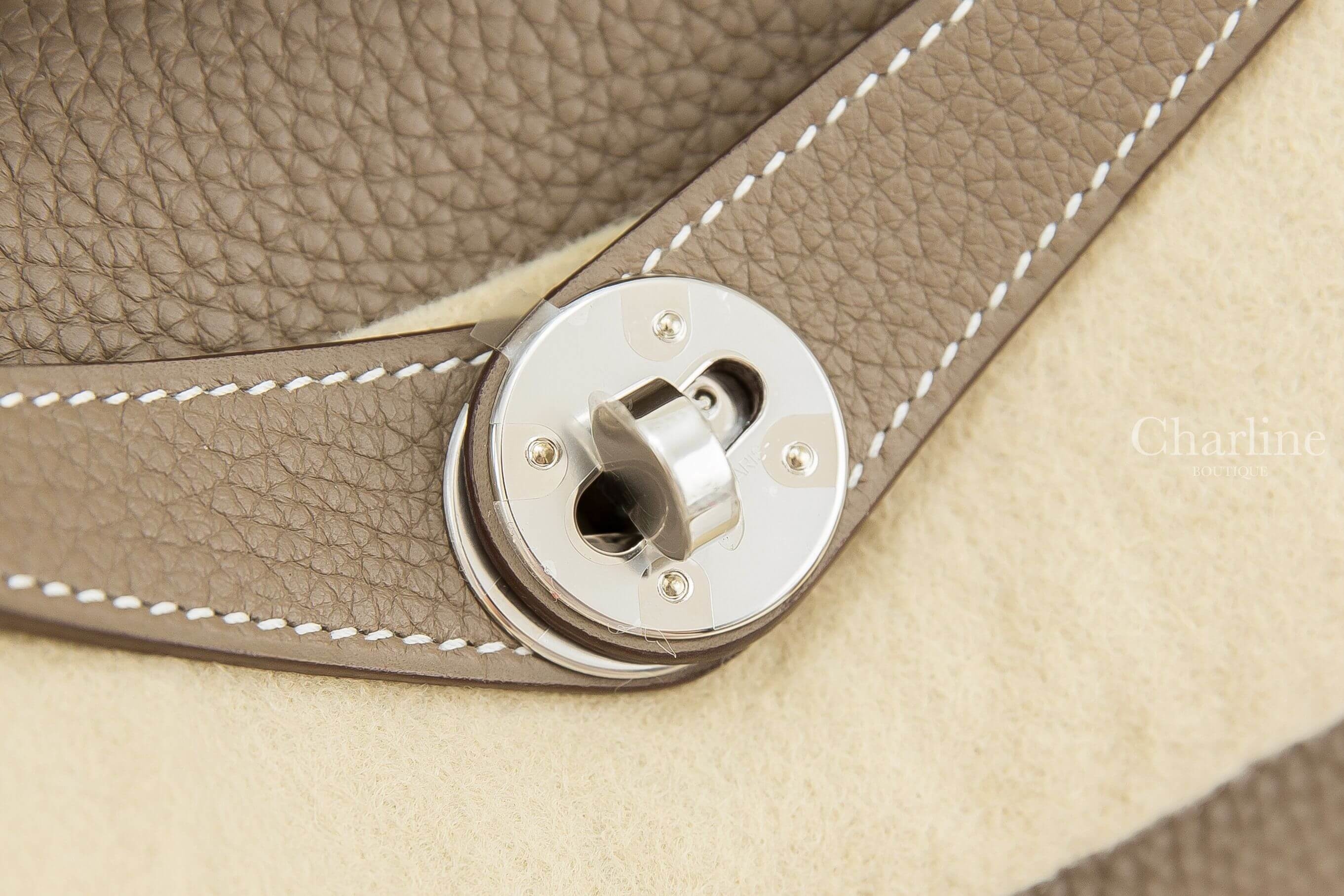 Hermès Lindy 30cm 18 Etoupe Taurillon Clemence 大象灰銀釦