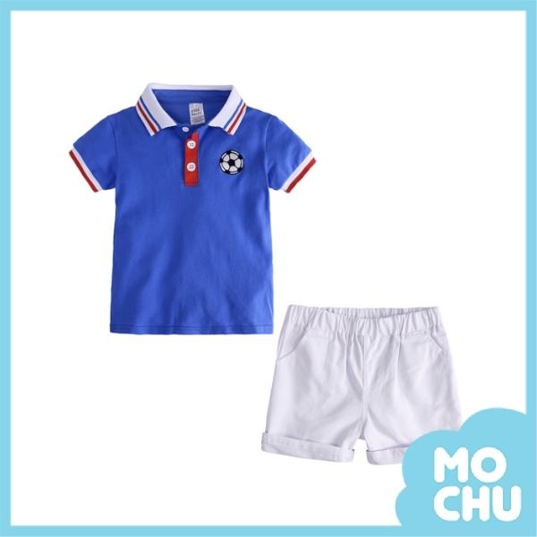 足球刺繡POLO套裝(三色)