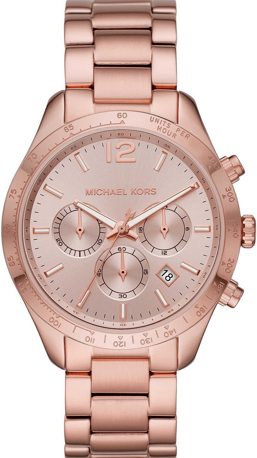 萬年鐘錶 - Michael Kors /  MK女錶  玫瑰金三眼女錶  MK6796   錶徑42MM