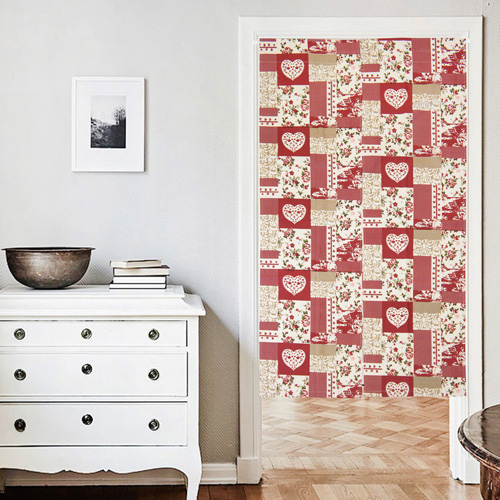 歐風純棉門簾(85x90cm)(85x150cm)_愛心