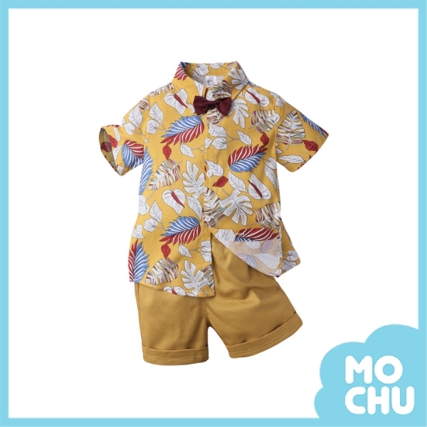 雅痞花襯衫套裝