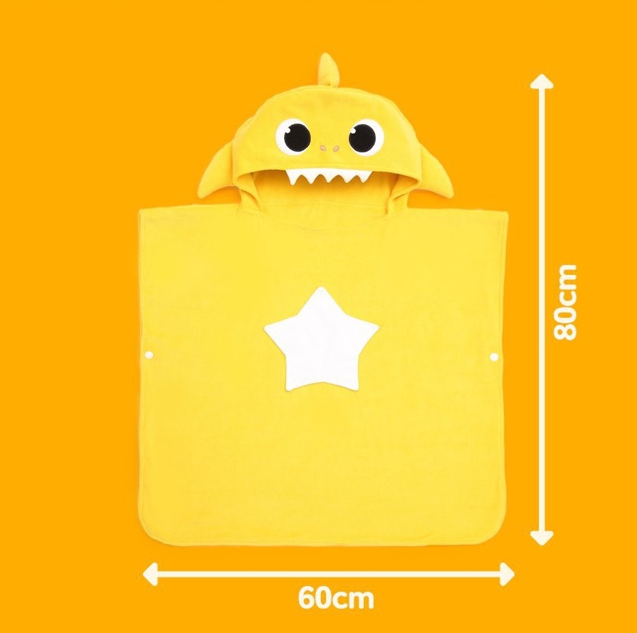 [現貨] Pinkfong / Baby Shark連帽披肩/兒童連帽毛巾/沙灘袍
