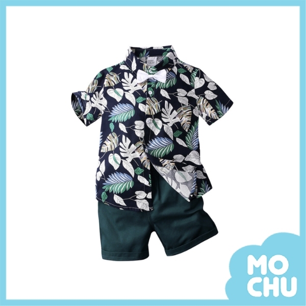 搖曳花襯衫套裝