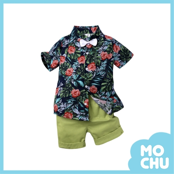 盛開花襯衫套裝