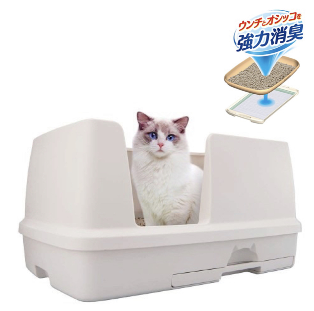 Unicharm 消臭大師貓砂盆套裝 (特大型)