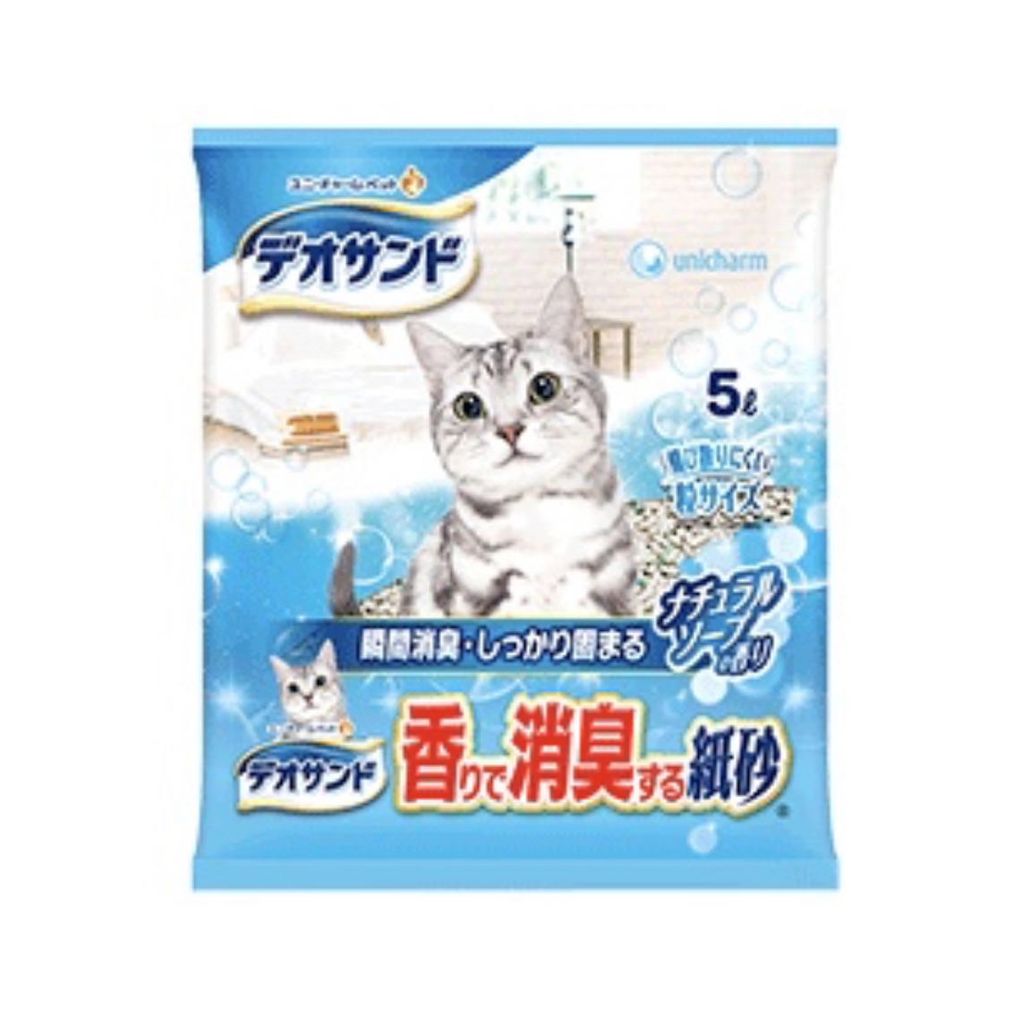 Unicharm 消臭結團紙砂5L裝
