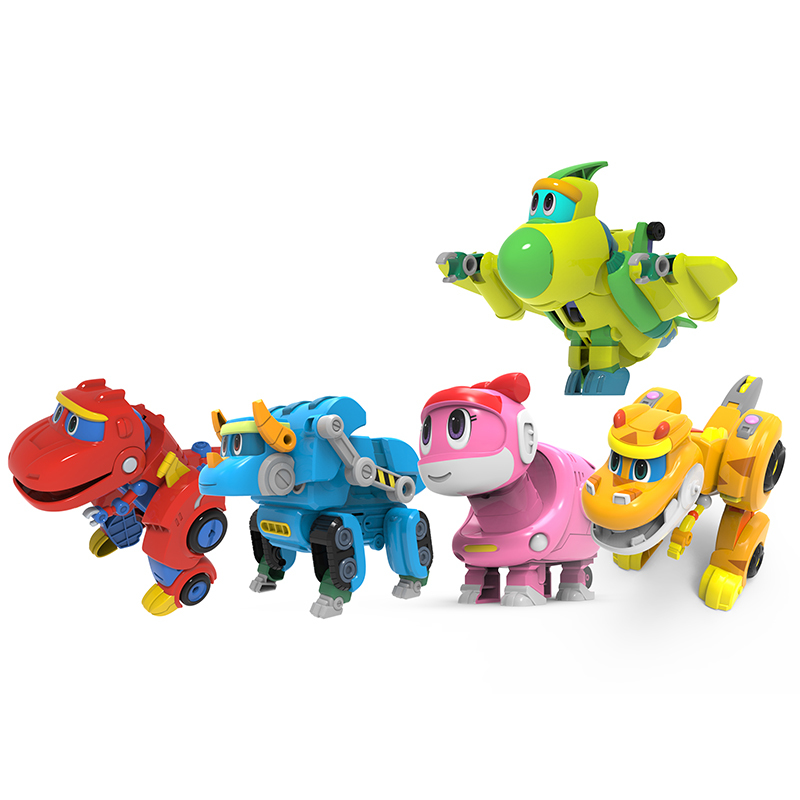 幫幫龍出動-迷你變形5入套裝