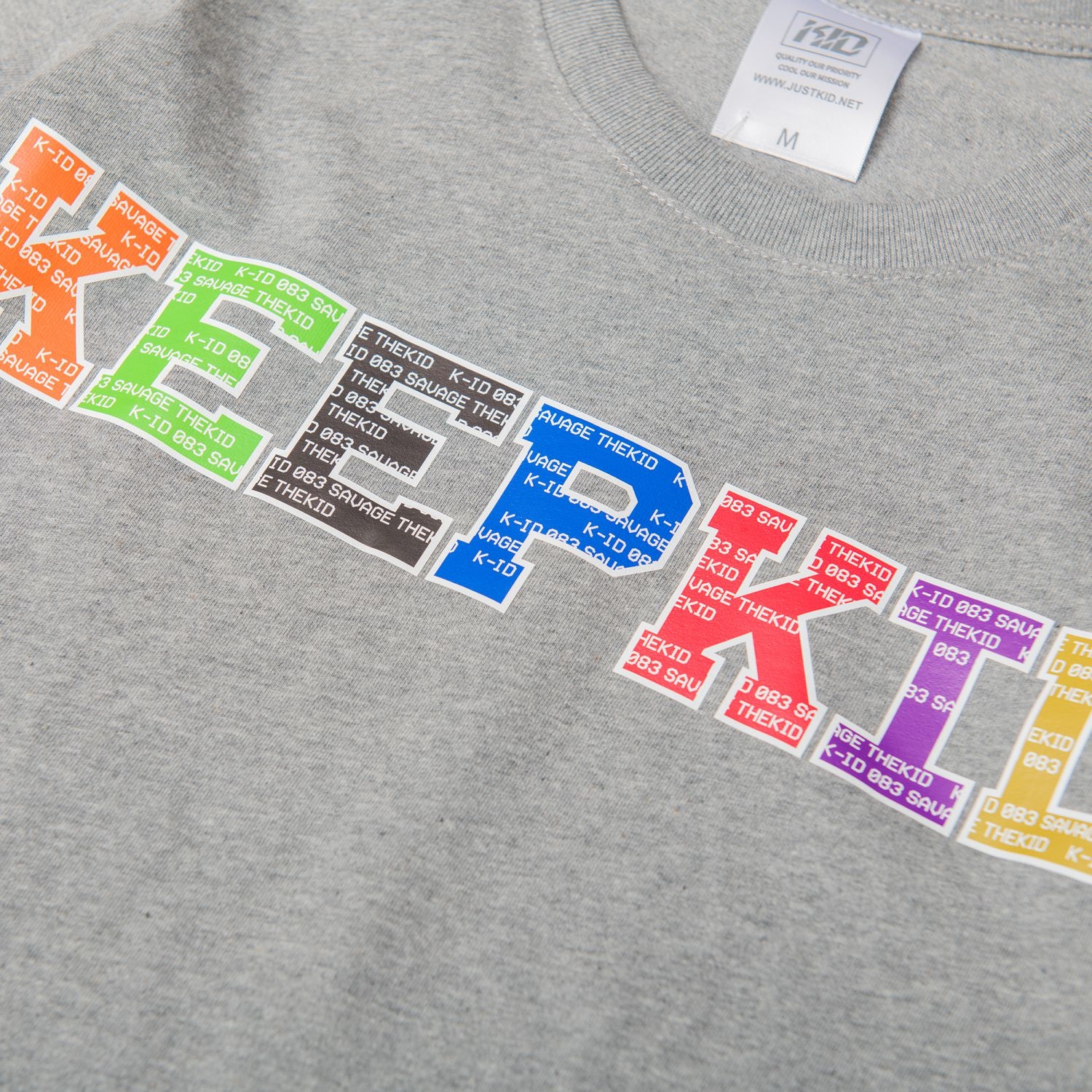 KID ® 七色字母短T