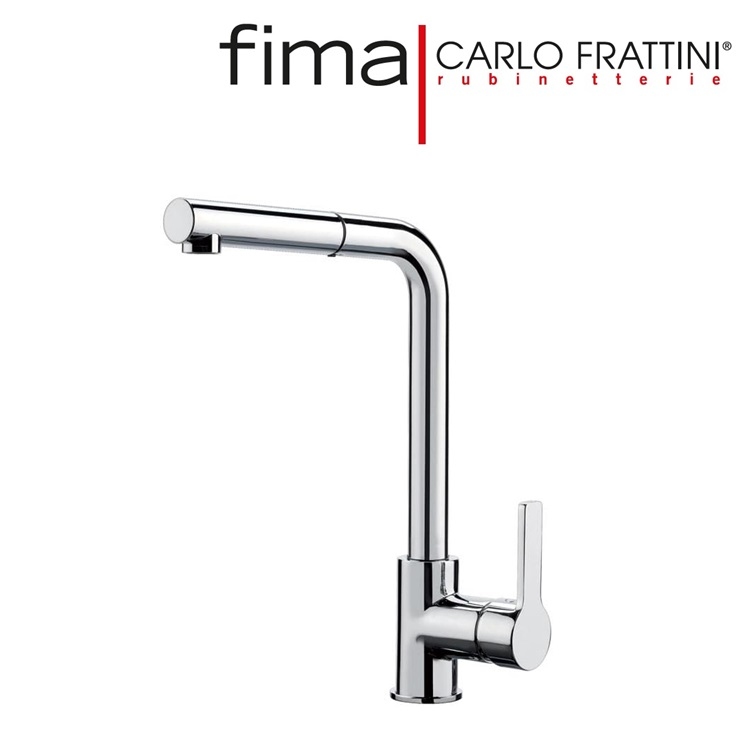 Fima Carlo Frattini F7029NOTCR Kitchen Mixer w/ Pull Out Spray