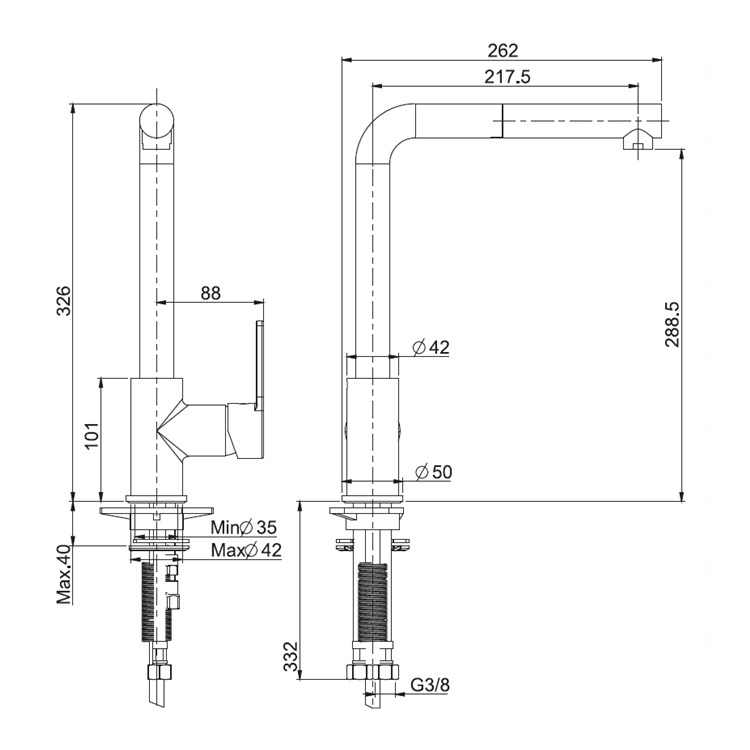 Fima Carlo Frattini F7029NOTCR Kitchen Mixer w/ Pull Out Spray