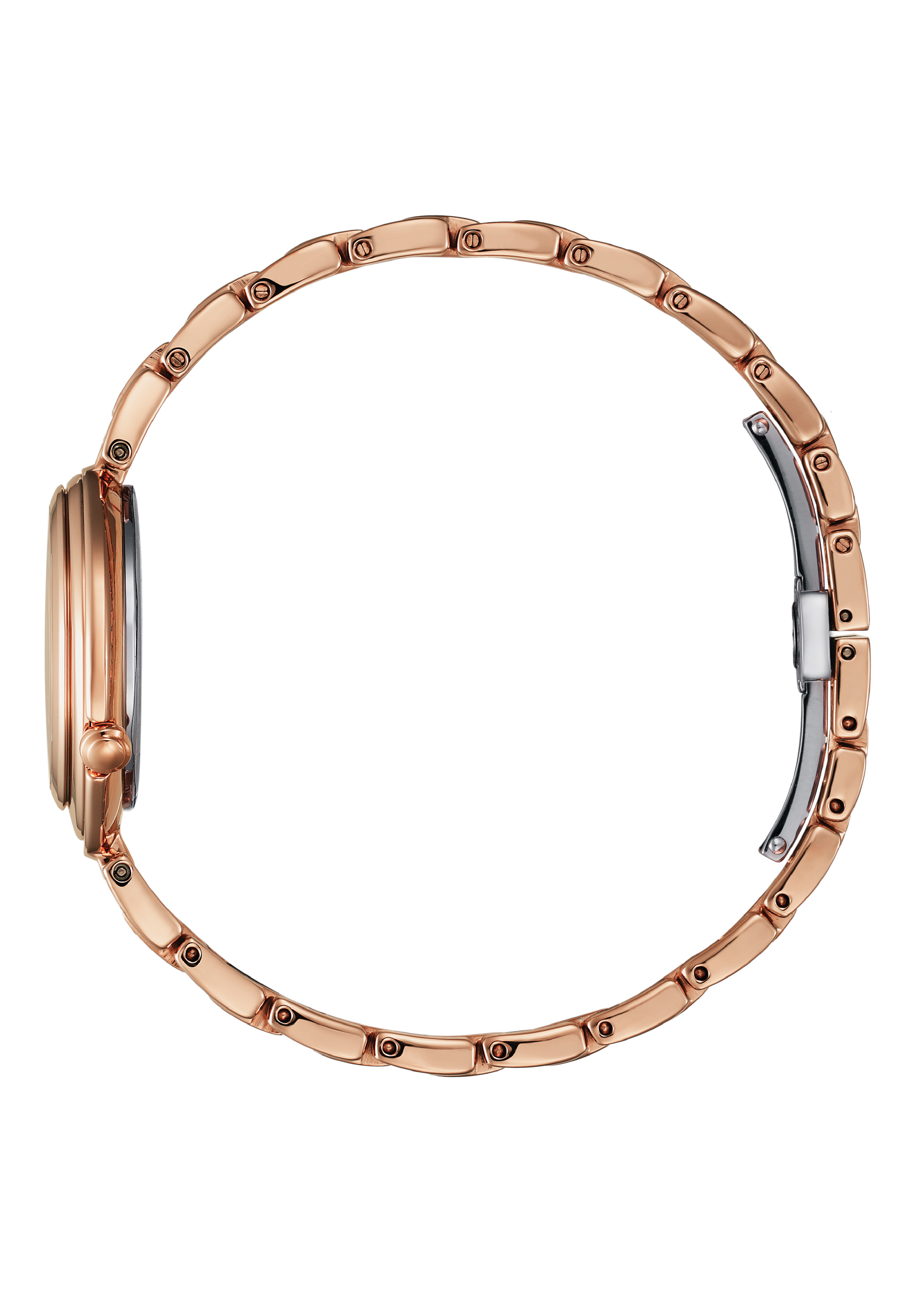 萬年鐘錶 - Citizen 星辰錶   玫瑰金光動能 女錶   EM0583-84A  錶徑 30MM