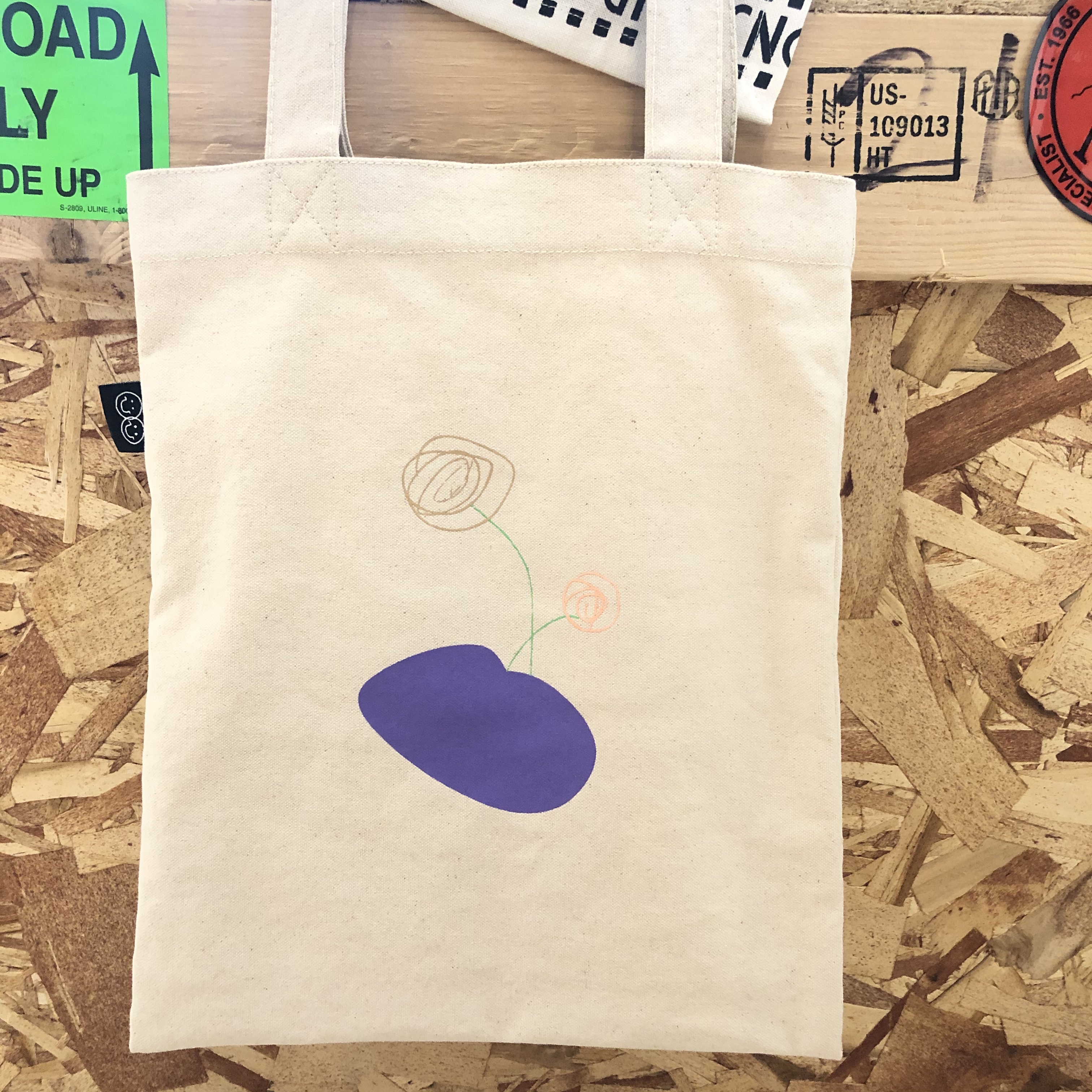 Zoom in goods 「石中花手繪水洗棉帆布提袋」