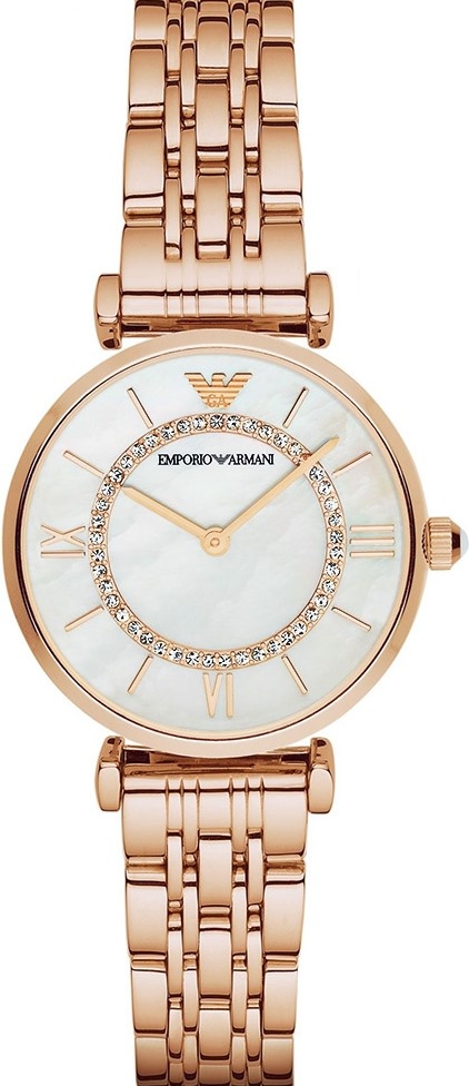 萬年鐘錶 - ARMANI   玫瑰金女錶  AR1909   錶徑32MM