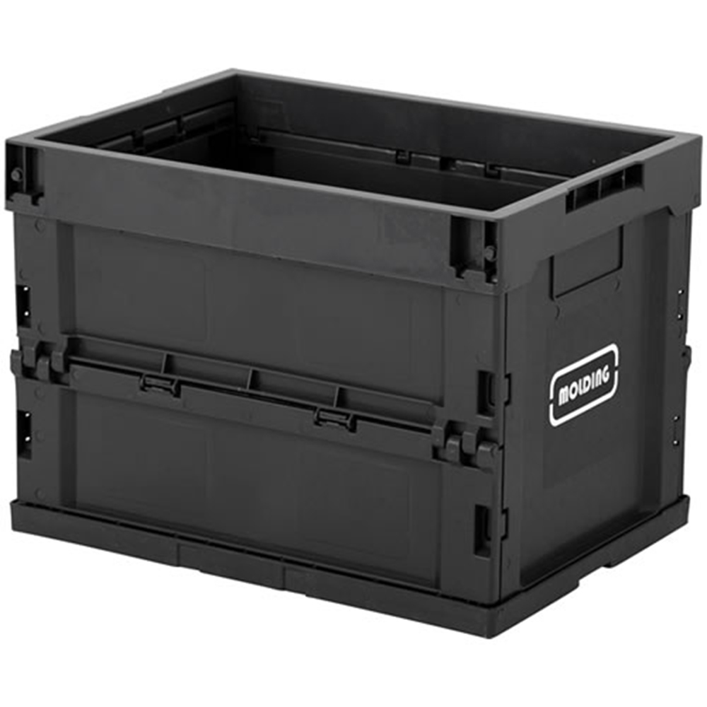 molding 日本『型』生活摺疊整理箱-M黑色20 L
