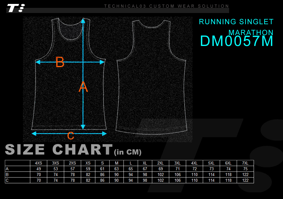 Dashing Team Running Singlet Classic (Marathon Cut)