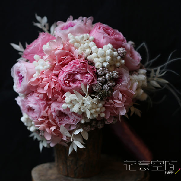 粉色恆星捧花束 恆星花