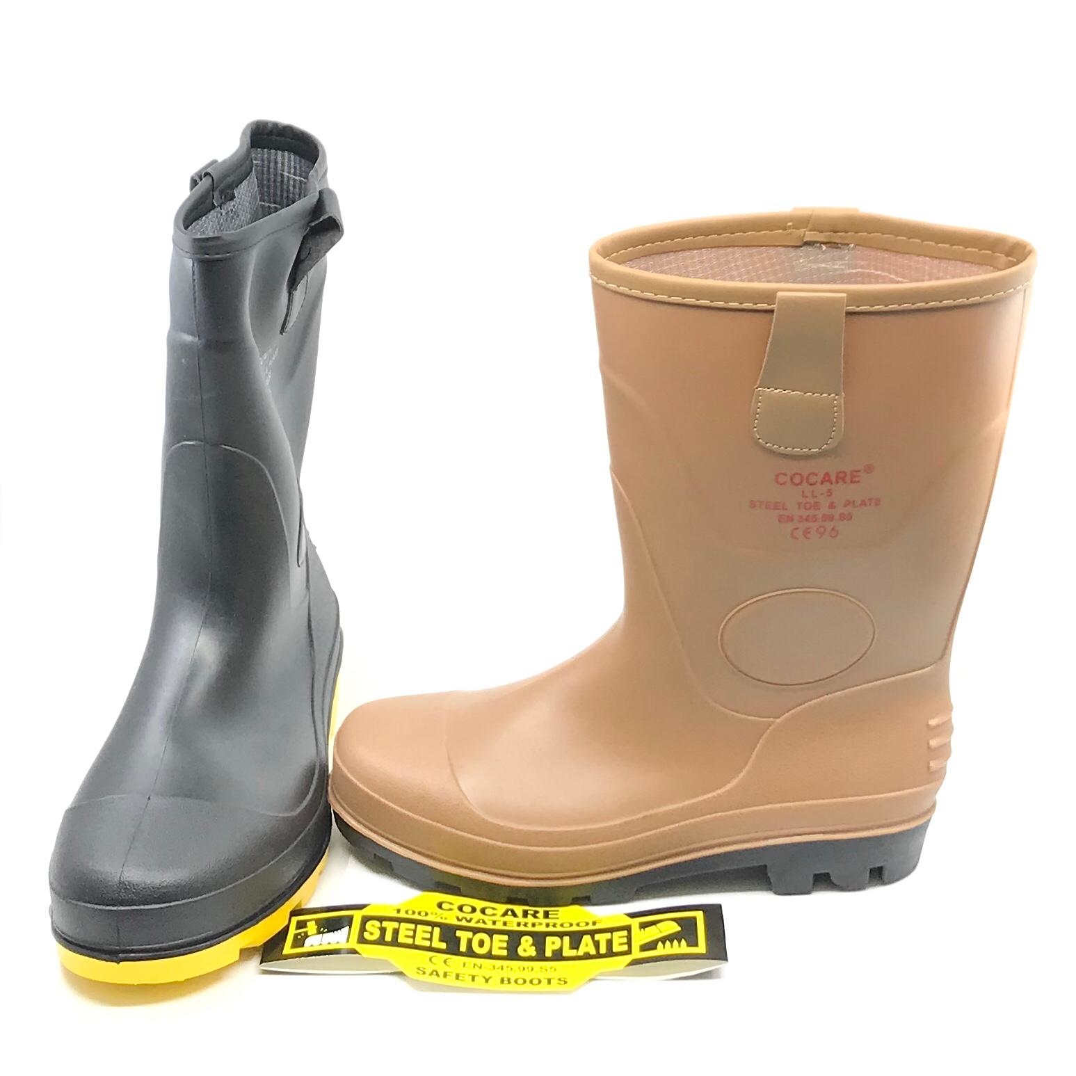 Cocare 中筒 綱頭同底 工業 安全水鞋 E900