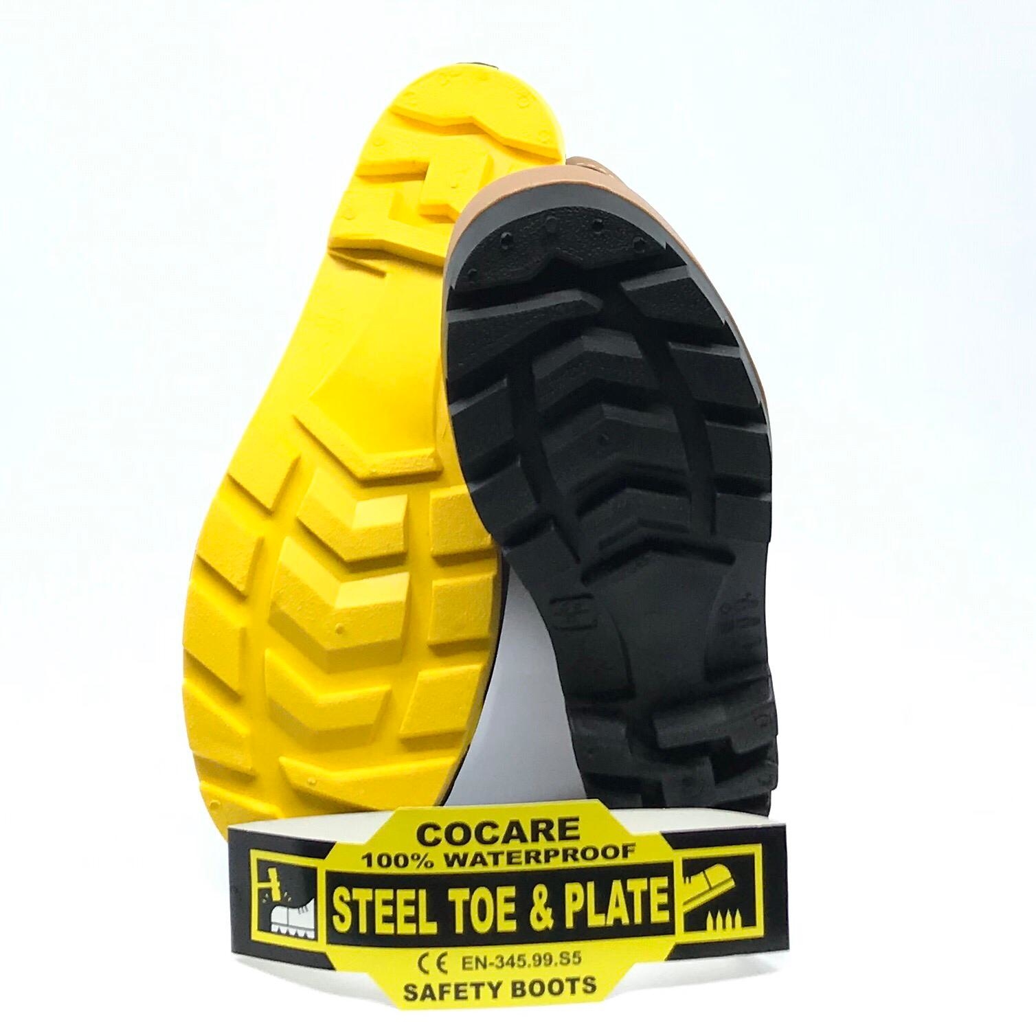 Cocare 中筒 綱頭同底 工業 安全水鞋 E900