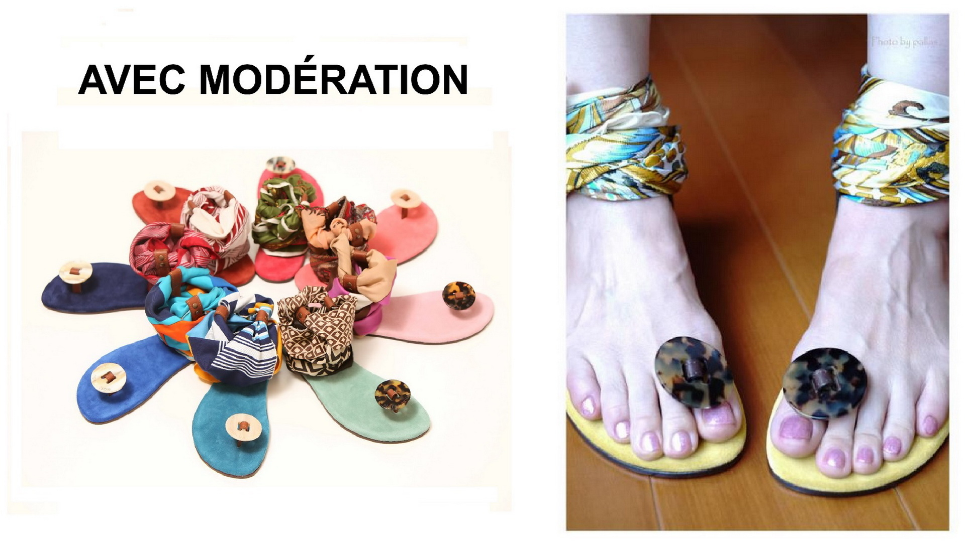 Avec Modération 義大利 樂福鞋 絲巾涼鞋