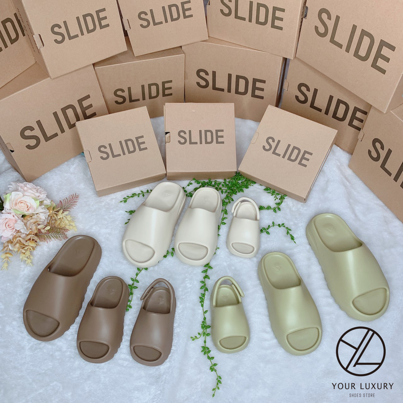 【Luxury】Kanye West x Adidas YEEZY SLIDE 大人 童鞋 拖鞋 鋸齒 泡棉 兒童涼鞋