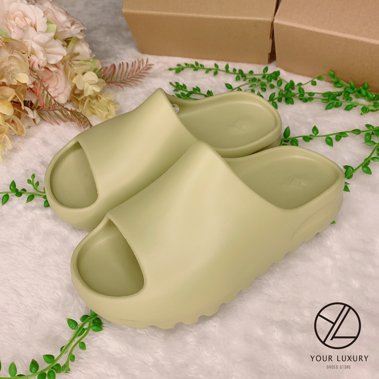 【Luxury】Kanye West x Adidas YEEZY SLIDE 大人 童鞋 拖鞋 鋸齒 泡棉 兒童涼鞋