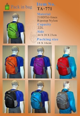 MOUNTAIN WOLF 22L 兩用摺合 可收納背囊款 TA771