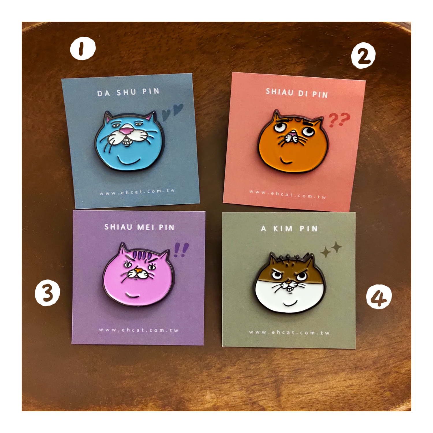 【ehcat貓室友】貓室友大頭金屬徽章