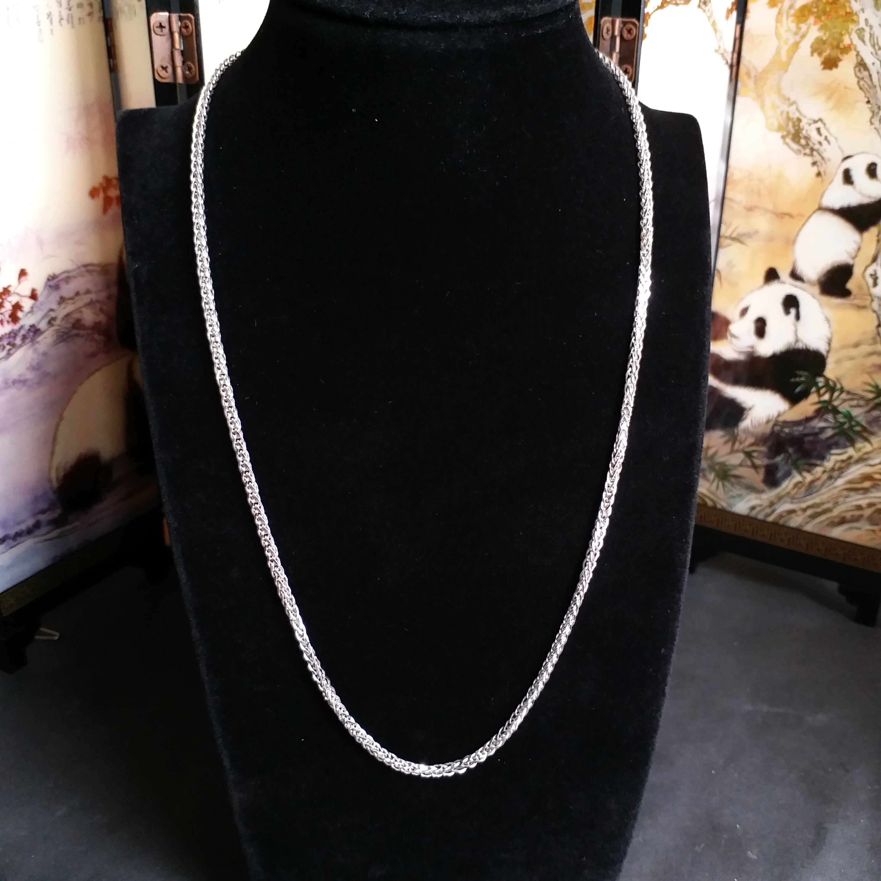 S4 意大利蕭邦925銀鏈，鍍18K金(銀色)