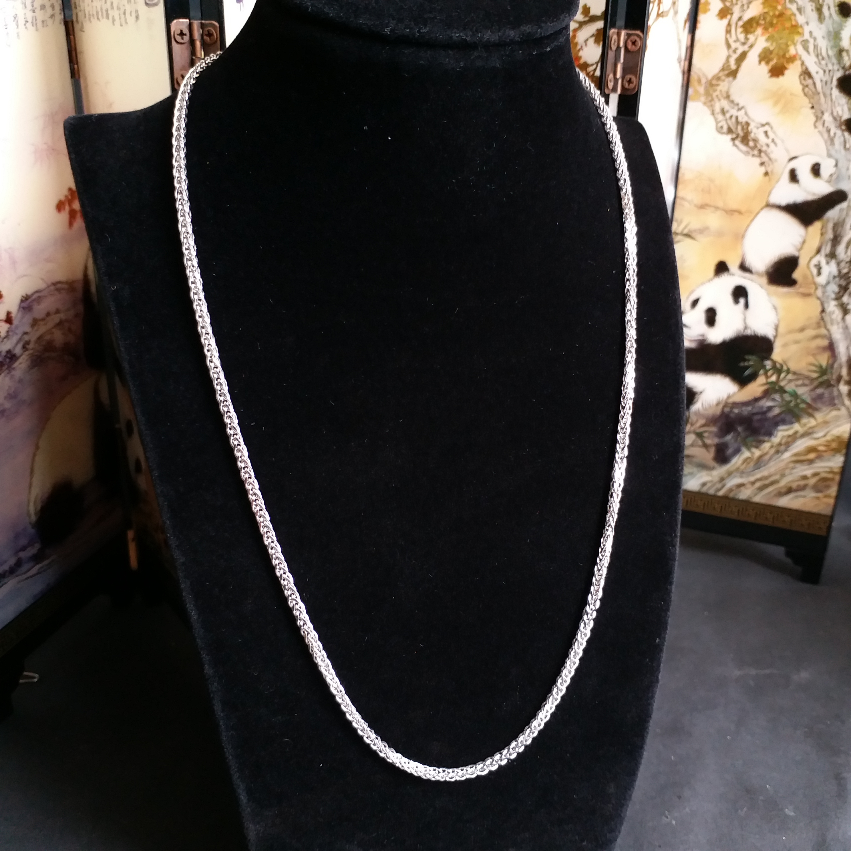 S4 意大利蕭邦925銀鏈，鍍18K金(銀色)