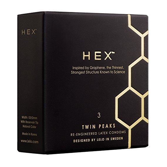 〔瑞典名牌〕LELO HEX™ Twin Peaks《超薄強韌》乳膠安全套 （3 片／盒 ）