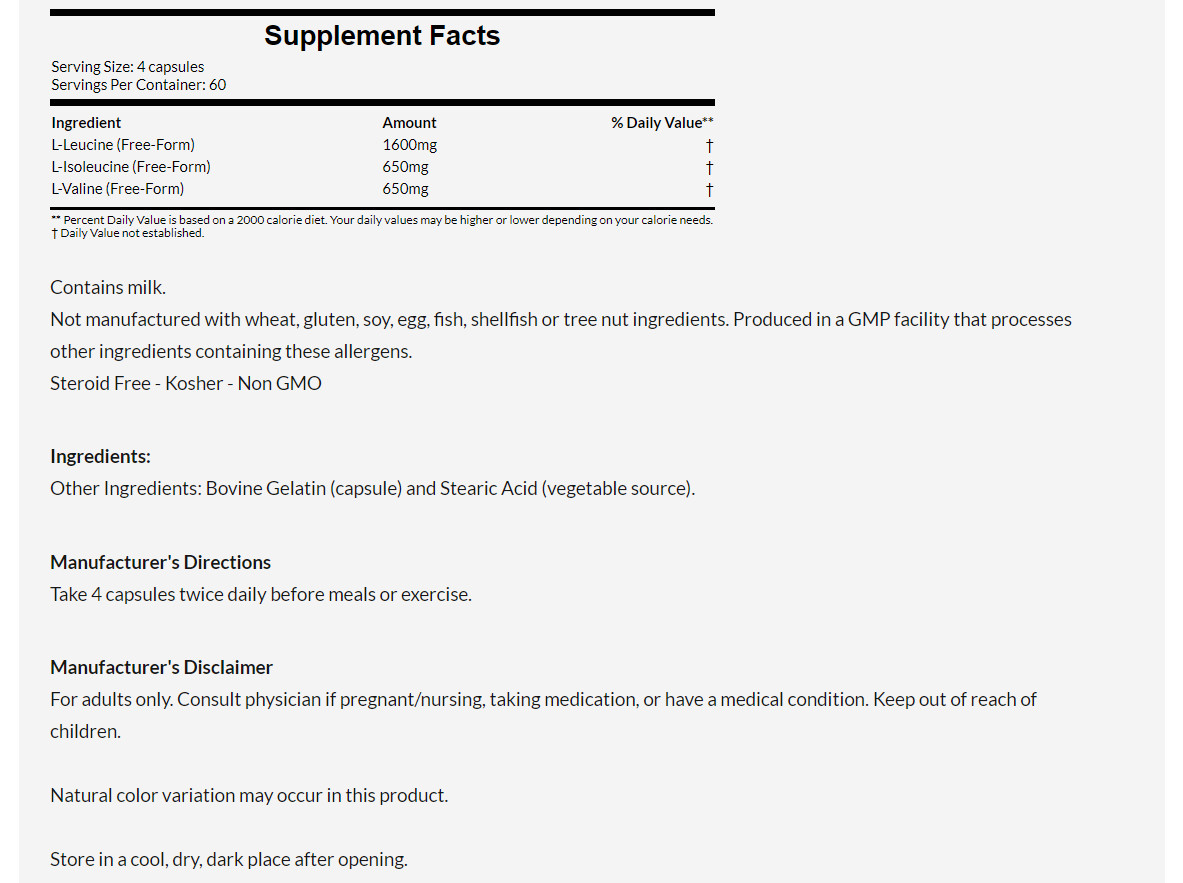 [預購] Now 支鏈胺基酸 240粒 BCAA