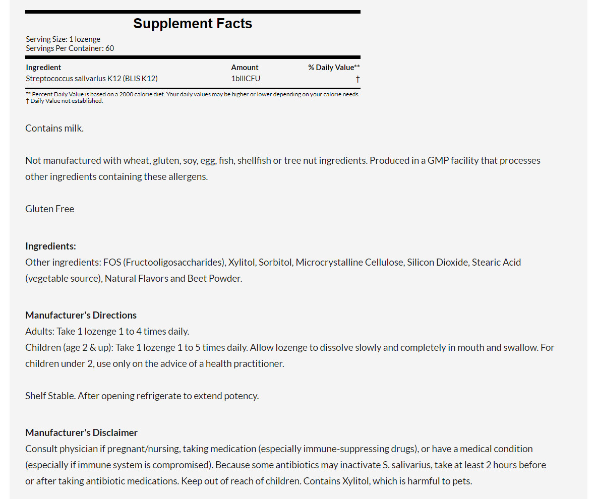 [預購] Now OralBiotic® 口腔益生菌 兒童/成人 60粒