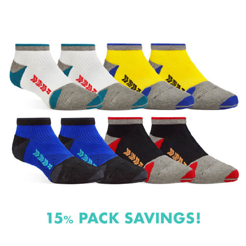 Men's BAREFOOT Running Ankle Socks: 8-Pack|CHEGO