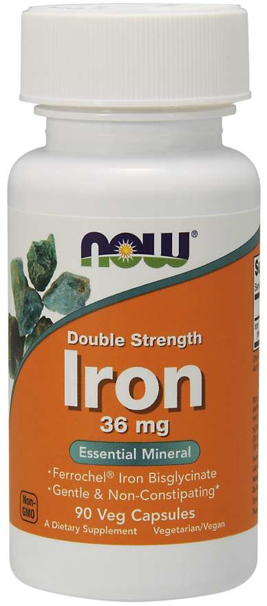 [預購] Now 鐵質 36毫克 90粒 Iron-Double Strength