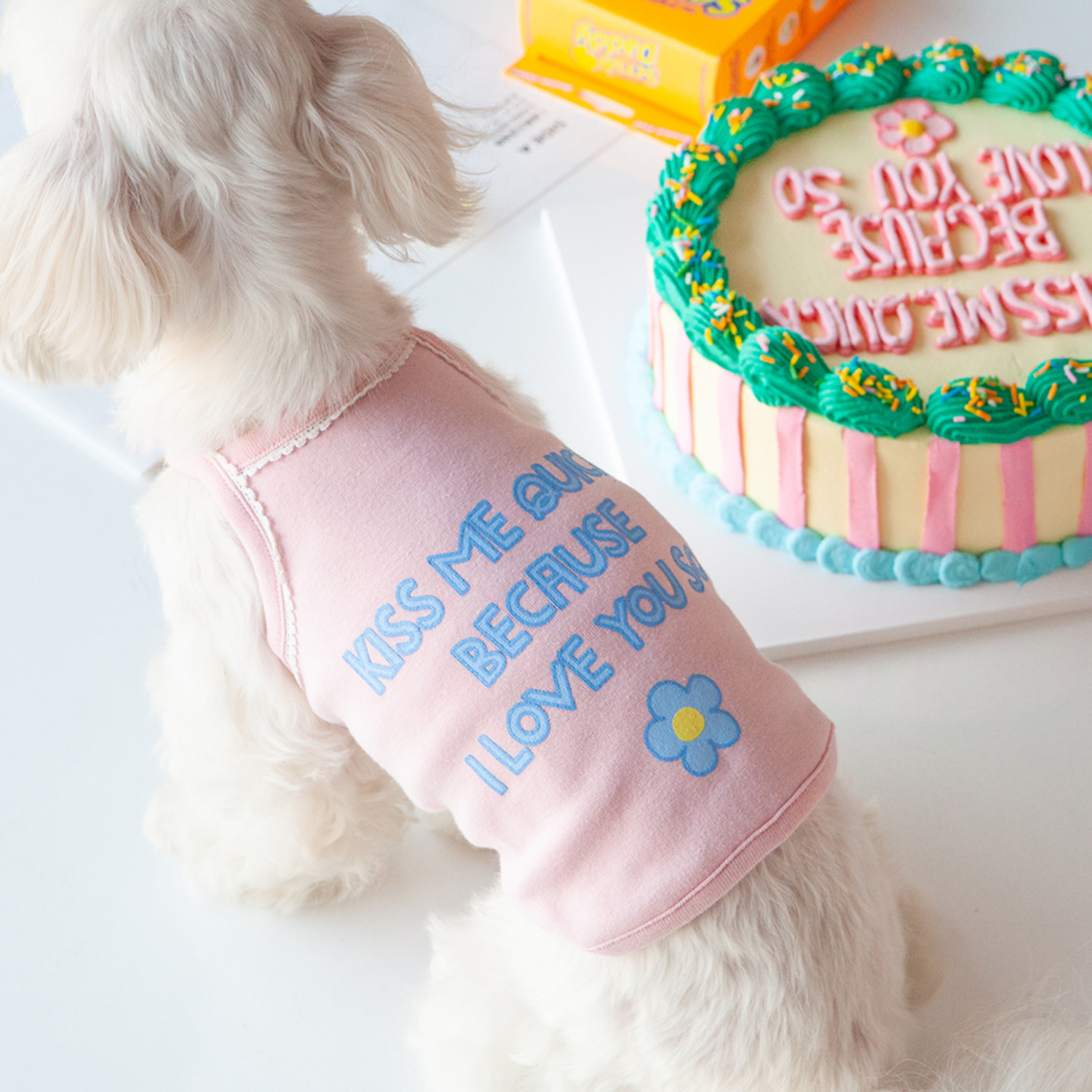 ★Dentist Appointment★ Daisy Kiss Me細肩帶背心 (粉)