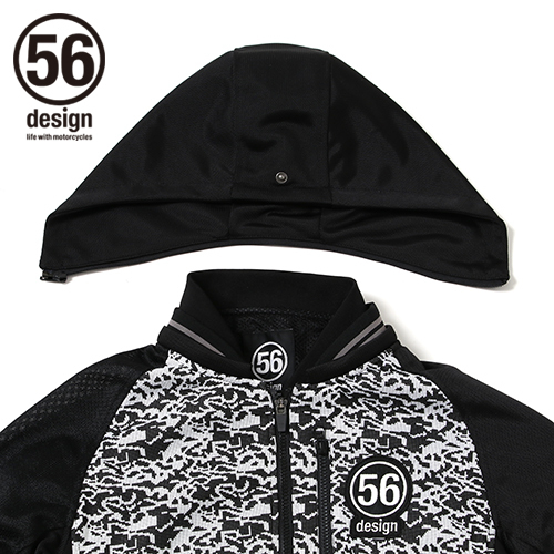 56design S-LINE連帽網眼造型多功能外套-紅色