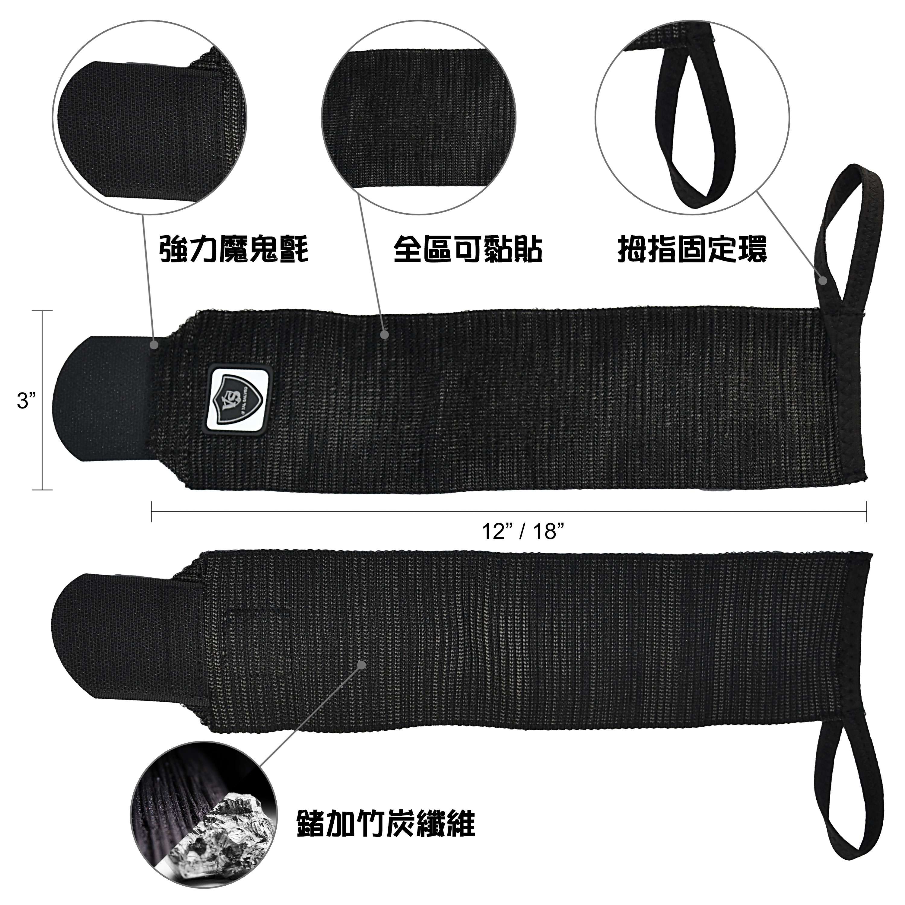 紗比優遠紅外線鍺能量運動拇指型護手腕