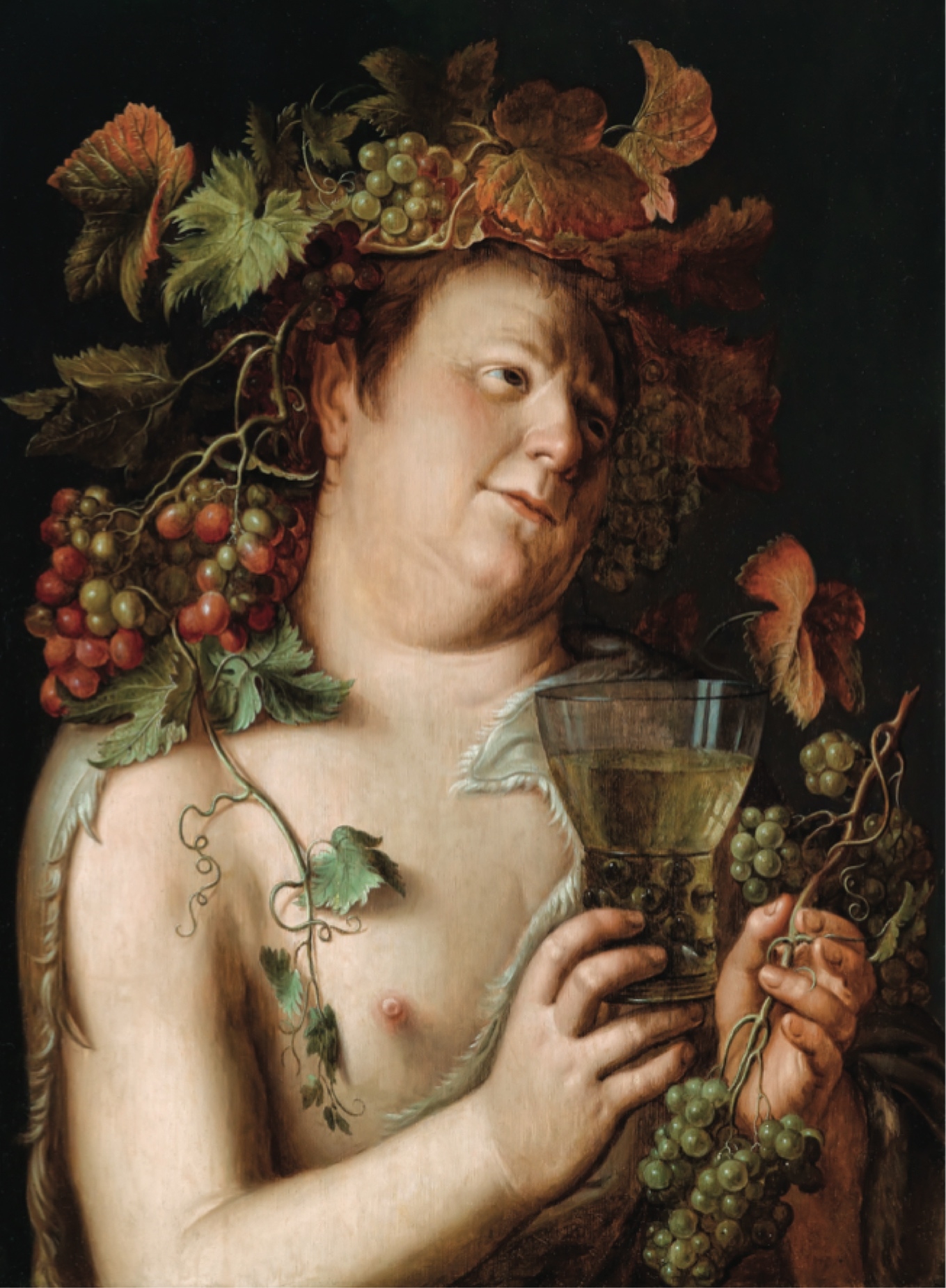Bacchus’: oil on canvas from 1638 by Dutch painter Joachim Anthonisz Wtewael