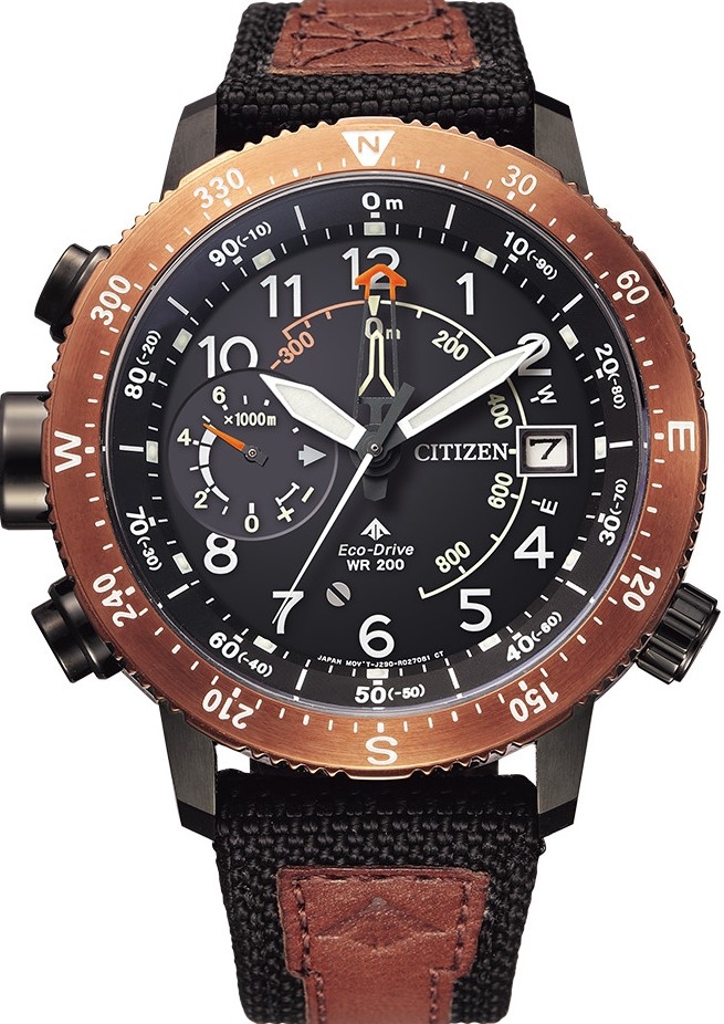 萬年鐘錶 - Citizen 星辰錶    PROMASTER  登山高度方位男錶 BN4049-11E  錶徑46MM