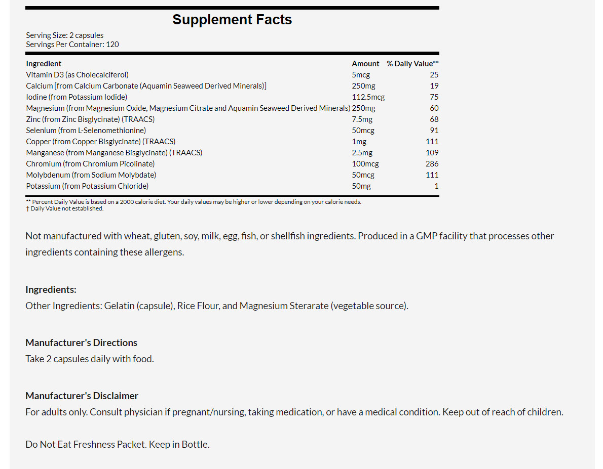 [預購] Now 綜合必需礦物質配方 無鐵 240粒 Full Spectrum Mineral